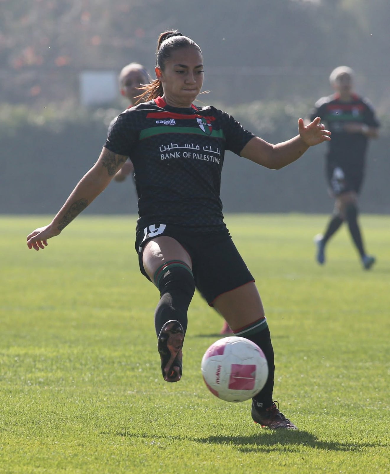Camiseta Palestino Negra Chile Fútbol 2025 Visitante