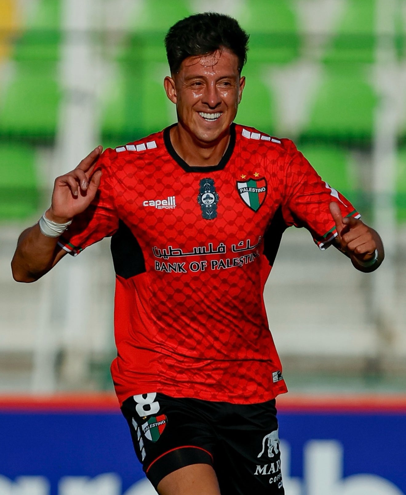Camiseta Palestino Futbol Chile 2025 Roja