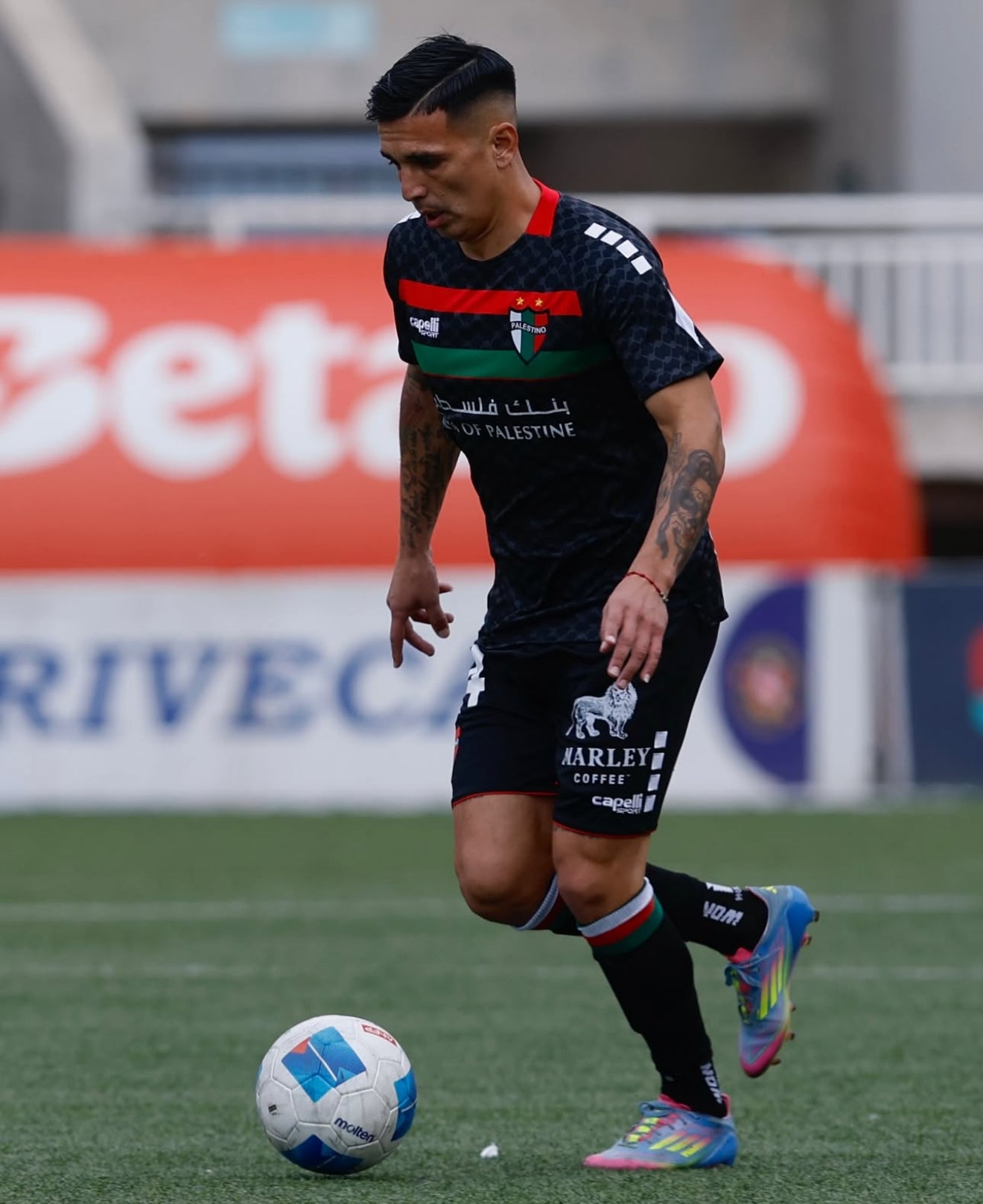 Camiseta Palestino Negra Chile Fútbol 2025 Visitante