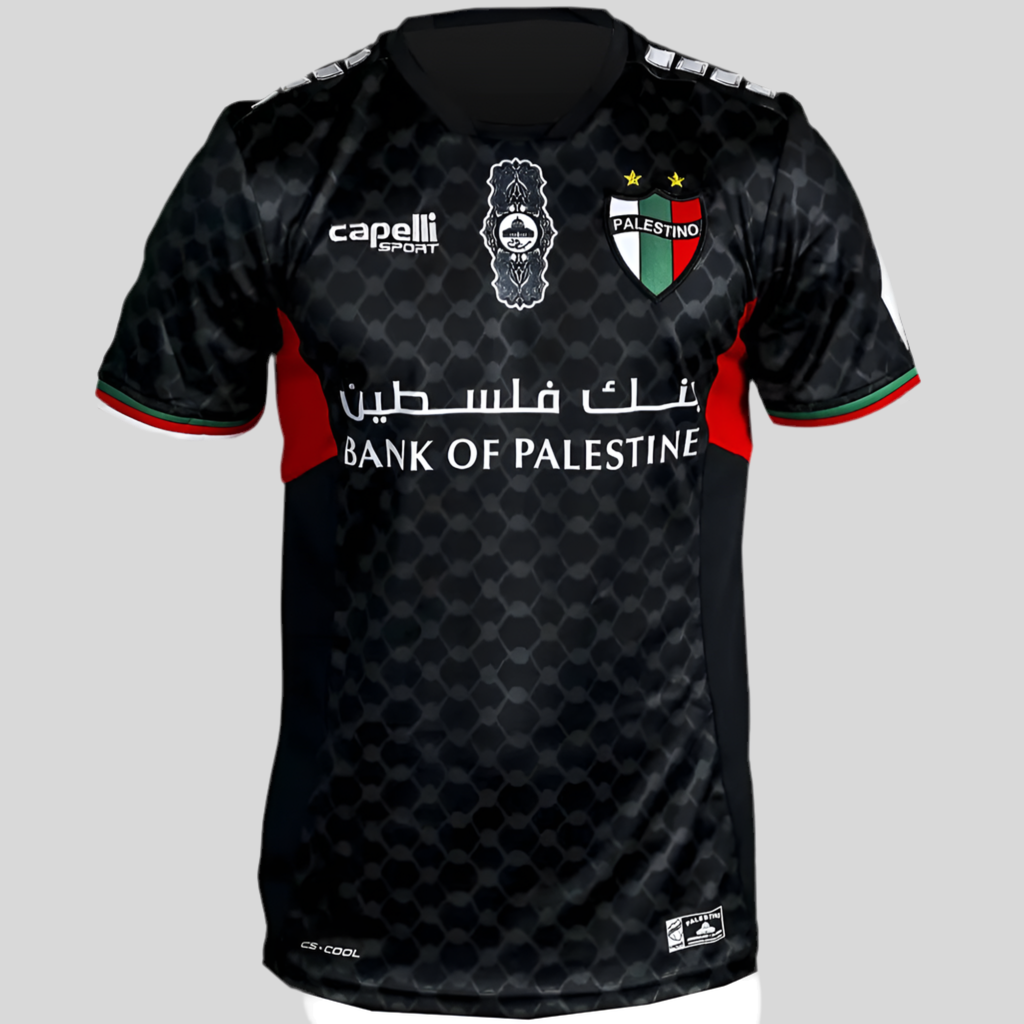 Camiseta Palestino Futbol Chile 2024 Negra Visita