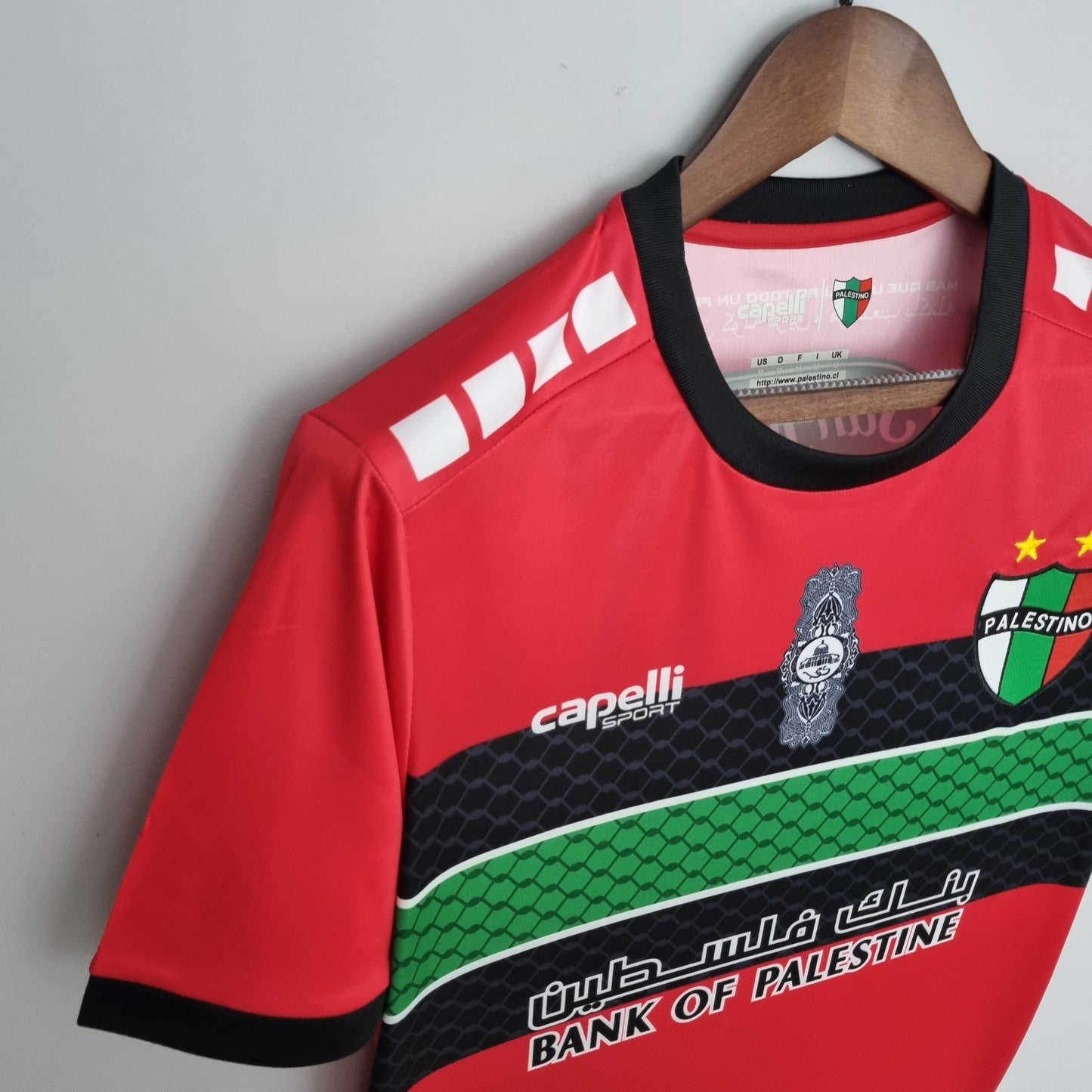 Camiseta Palestino Roja Chile Fútbol 2023