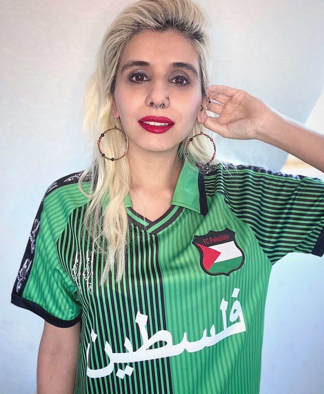 Camiseta Palestina Fútbol 2025 retro verde