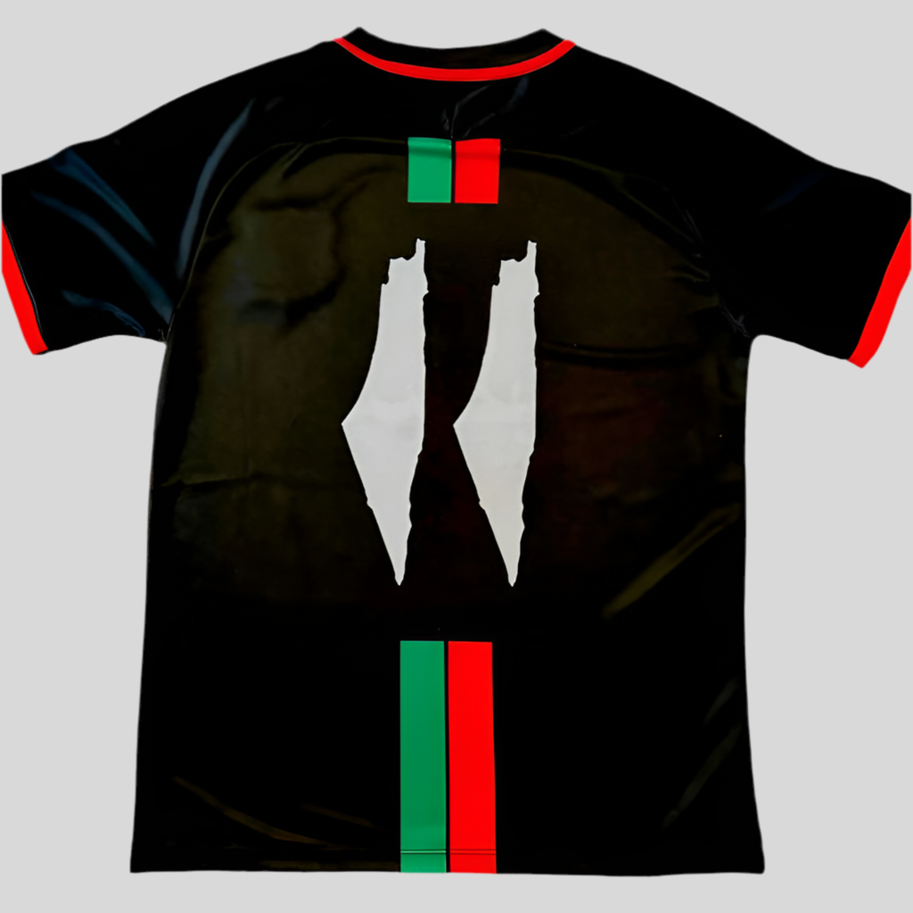 Camiseta Palestina Fútbol 2025 Negra con Mapa 11