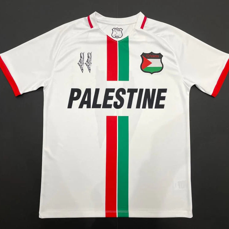 Camiseta Palestina Fútbol 2025 Blanca con mapa 11