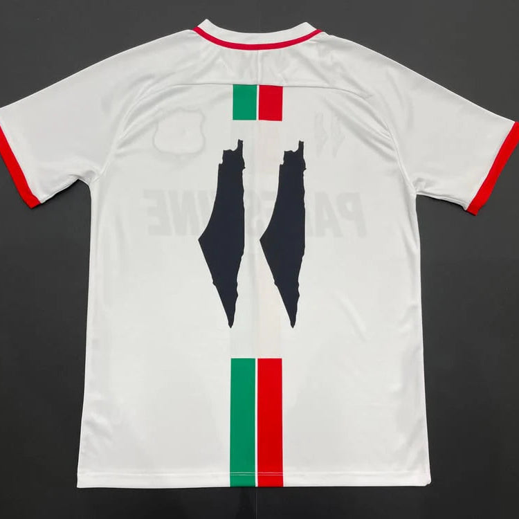 Camiseta Palestina Fútbol 2025 Blanca con mapa 11