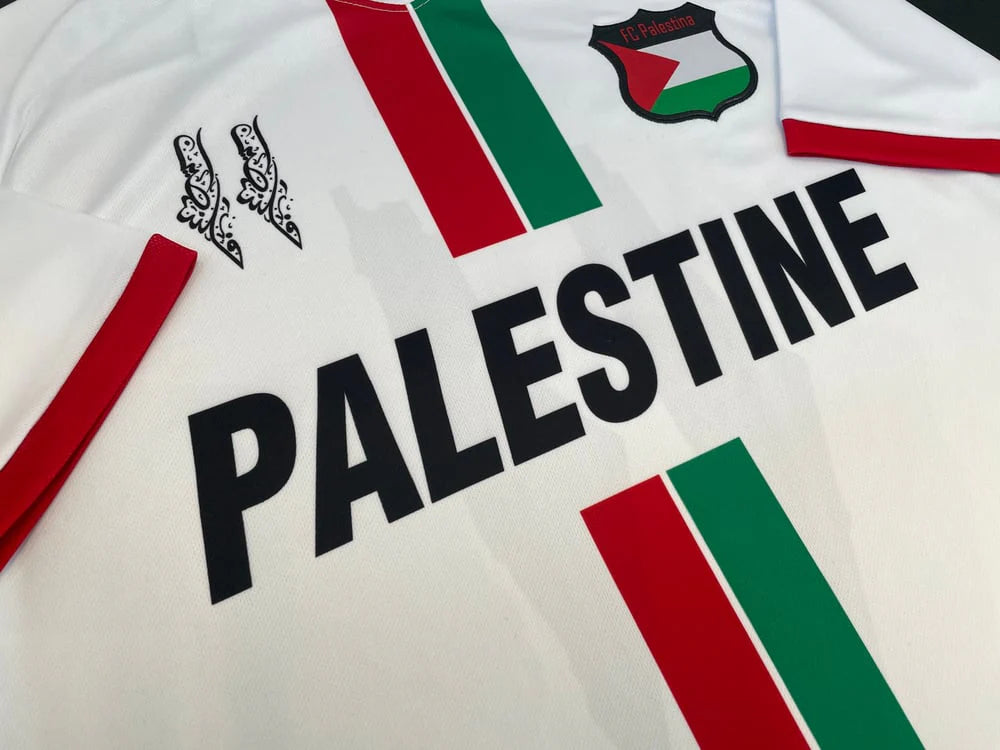 Camiseta Palestina Fútbol 2025 Blanca con mapa 11