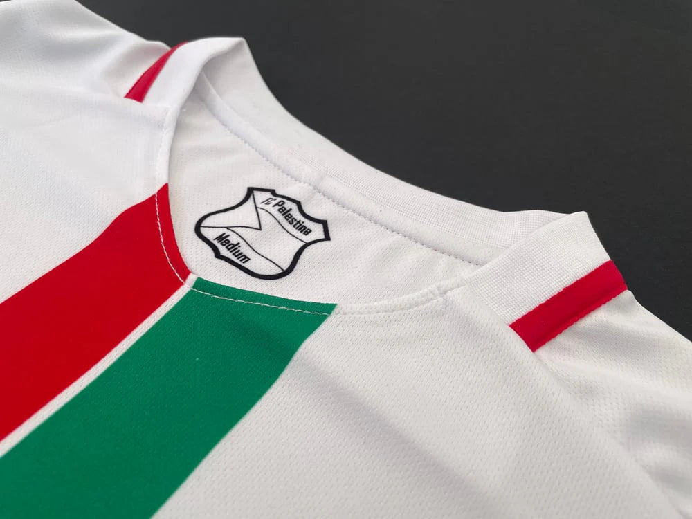 Camiseta Palestina Fútbol 2025 Blanca con mapa 11