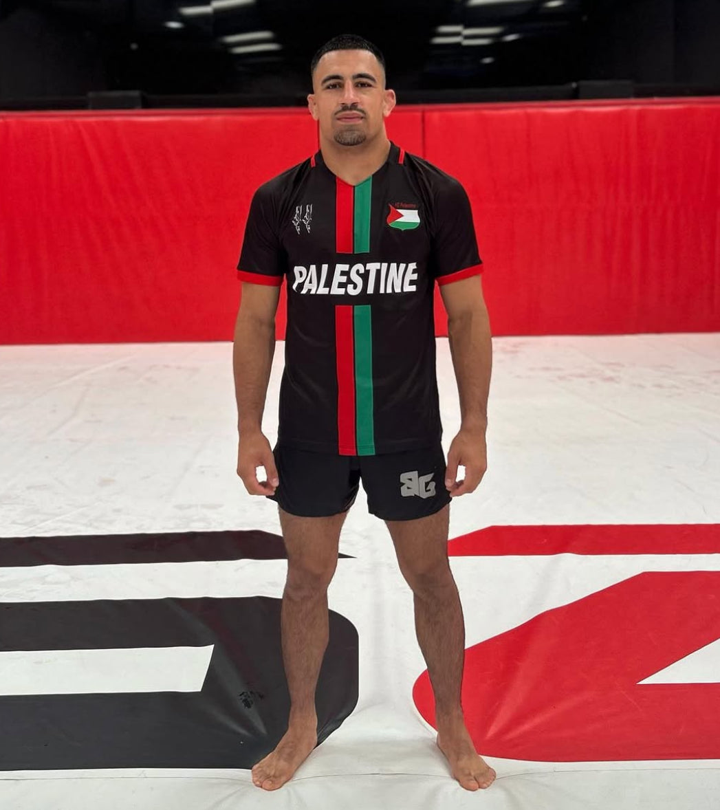 Camiseta Palestina Fútbol 2025 Negra con Mapa 11
