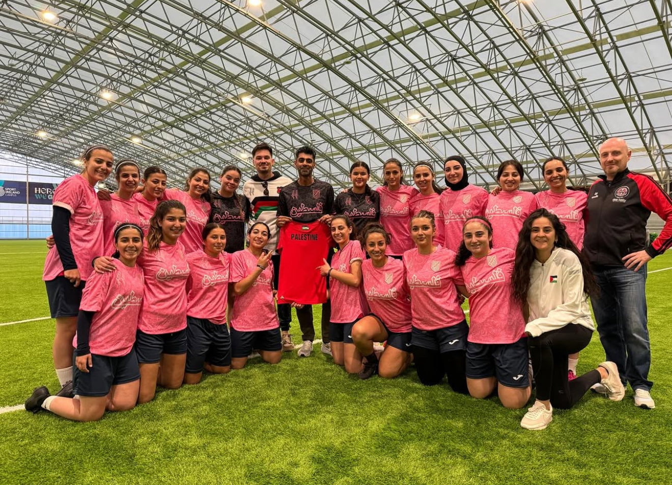 Camiseta Palestina Fútbol 2025 rosa