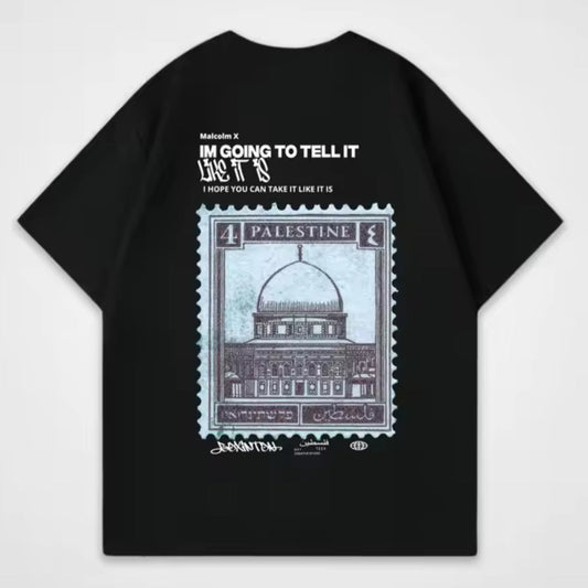 Camiseta Palestina Vintage NEGRA