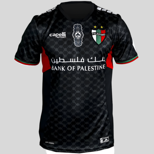Camiseta Palestino Futbol Chile 2024 Negra Visita