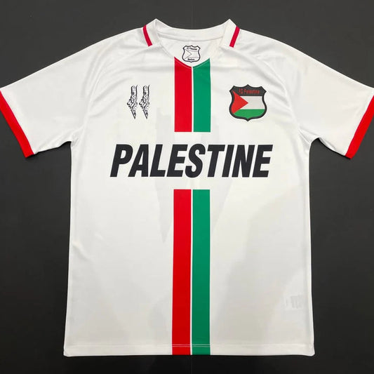 Camiseta Palestina Fútbol 2025 Blanca con mapa 11