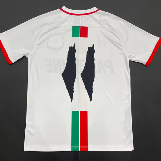 Camiseta Palestina Fútbol 2025 Blanca con mapa 11