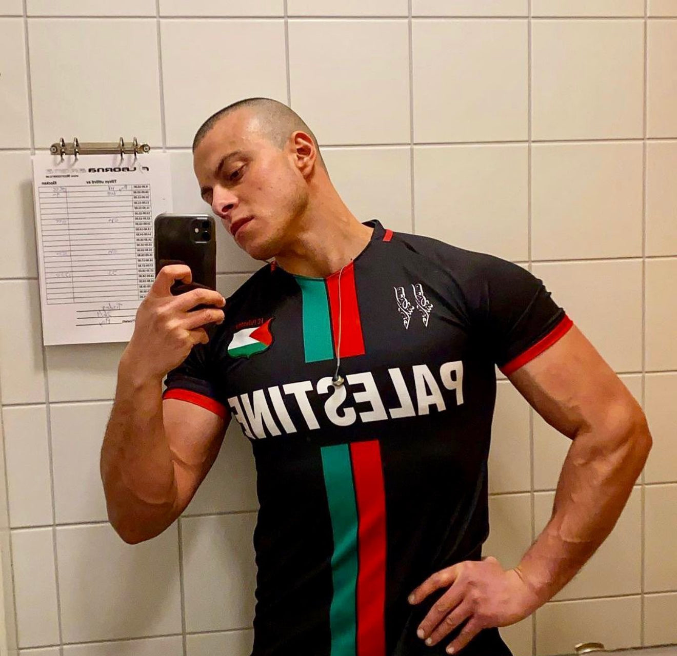 Camiseta Palestina Fútbol 2025 Negra con Mapa 11